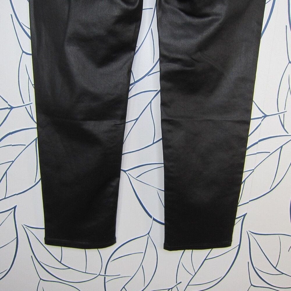 Banana Republic High Rise Skinny Coated Black Ankle Jeans Size 28, 6 Petite New! - Picture 8 of 13
